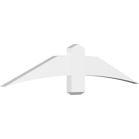 Ekena Millwork Bellingham Architectural Grade PVC Gable Bracket, 60"W x 12 1/2"H x 2"D x 6"F, 5/12 Pitch GBP060X13X0206BEL00